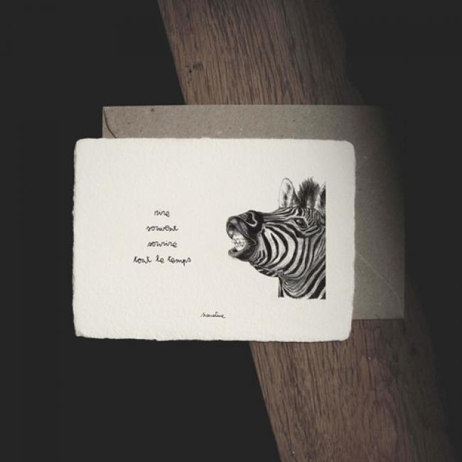 Carte " Freddy le zèbre "