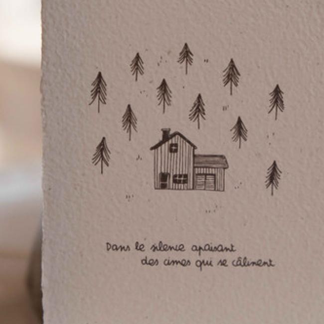 Carte artisanale po&eacute;tique  |  Dans le silence des cimes