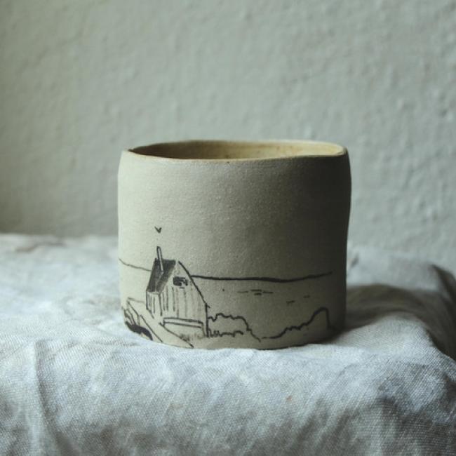 Tasse grès -Bord de mer