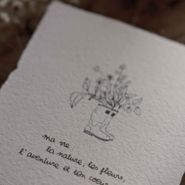 Carte artisanale po&eacute;tique | Ma vie
