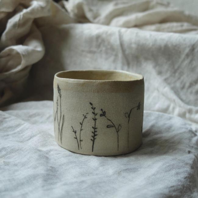 Tasse grès - Au champs