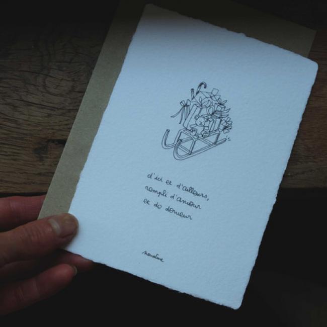 Carte " Luge de cadeaux "
