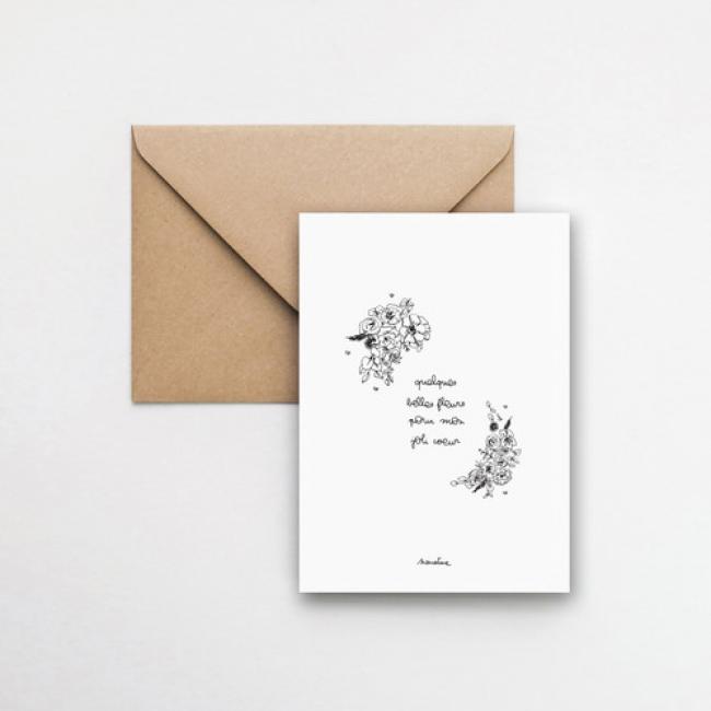 Carte "Belles fleurs "