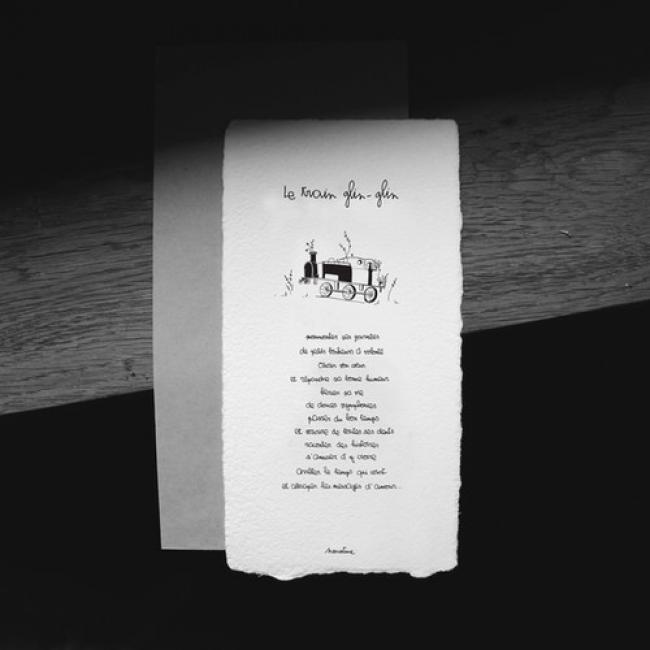 Carte " le train glin glin "