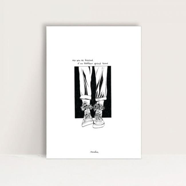 Mini-Affiche " Bonheur grand écart "