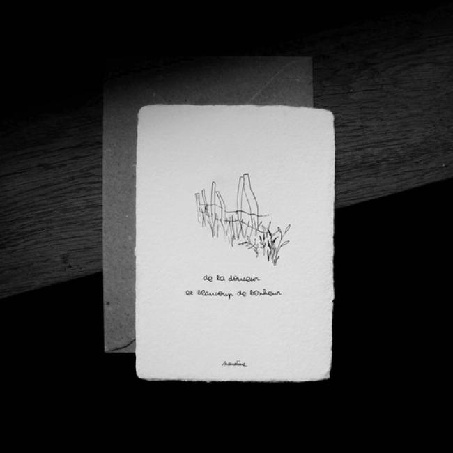 Carte " Douceur et bonheur "
