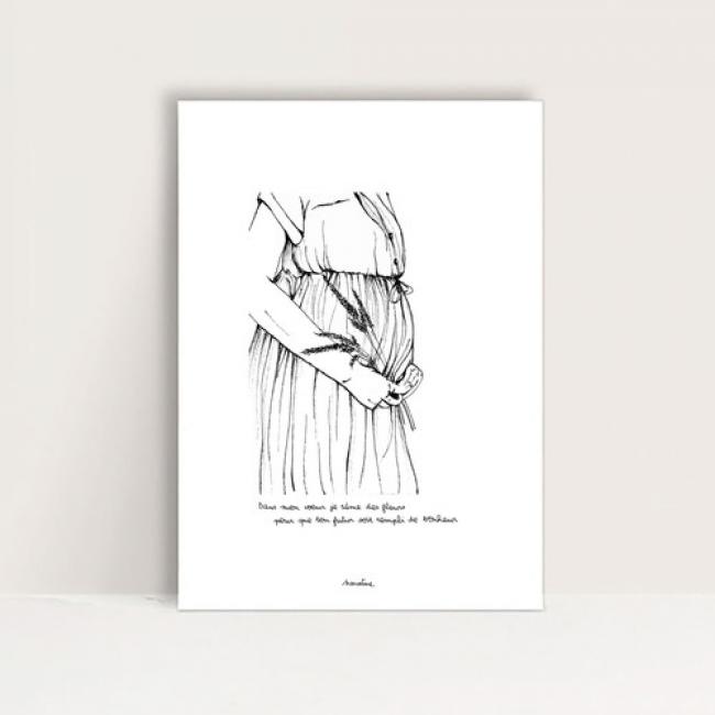 Mini-Affiche " Bébé fleur "