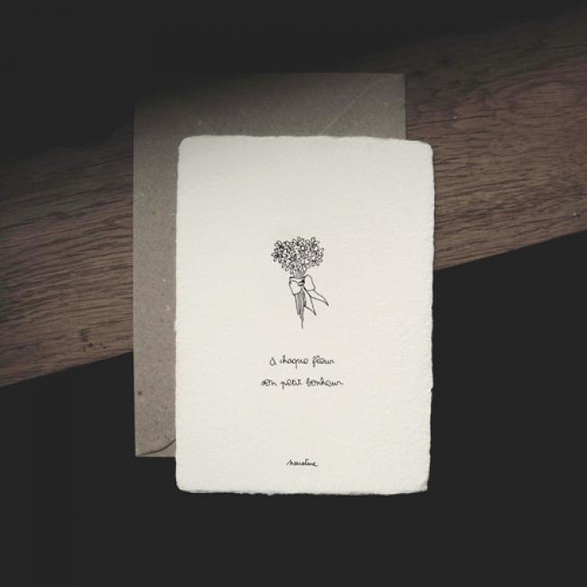 Carte " Fleur et bonheur "