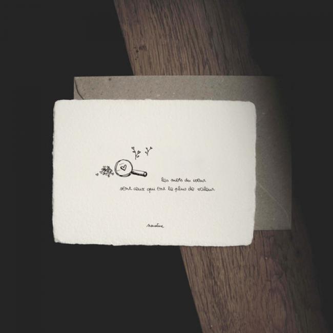 Carte " Les mots du coeur "