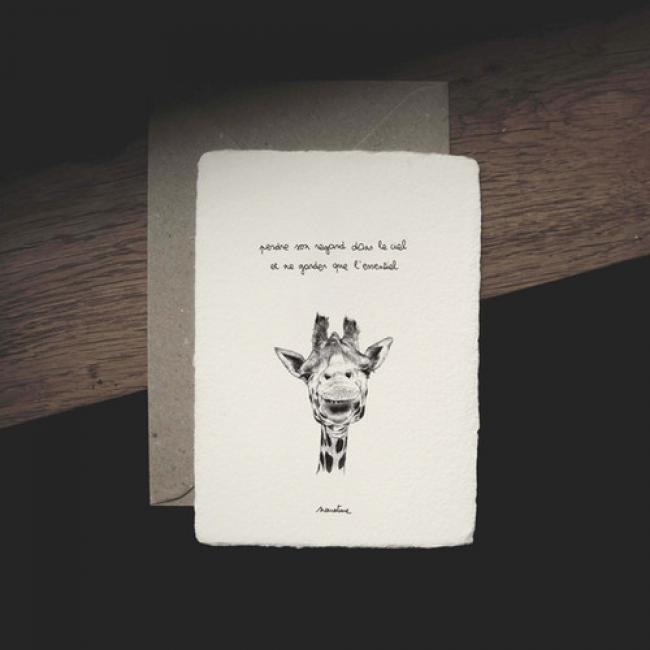 Carte " Ingrid la girafe "
