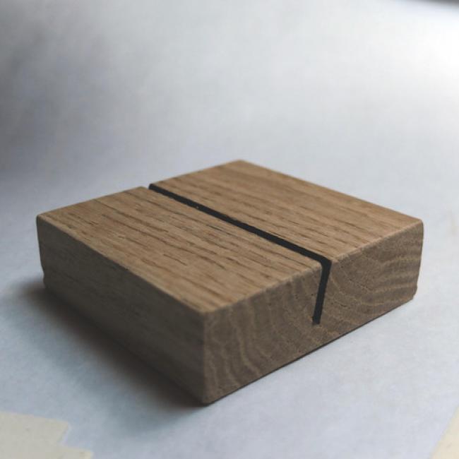Collaboration | Supports de cartes bois