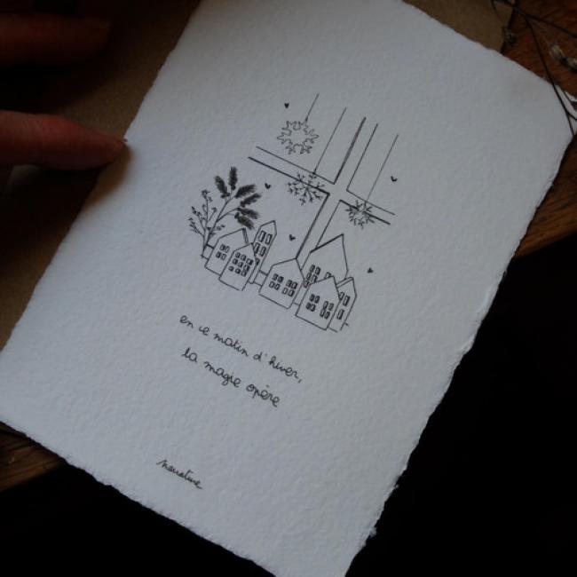 Carte " Matin d'hiver "