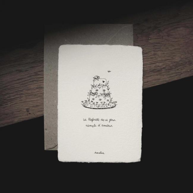 Carte " Gateau d'amour  "