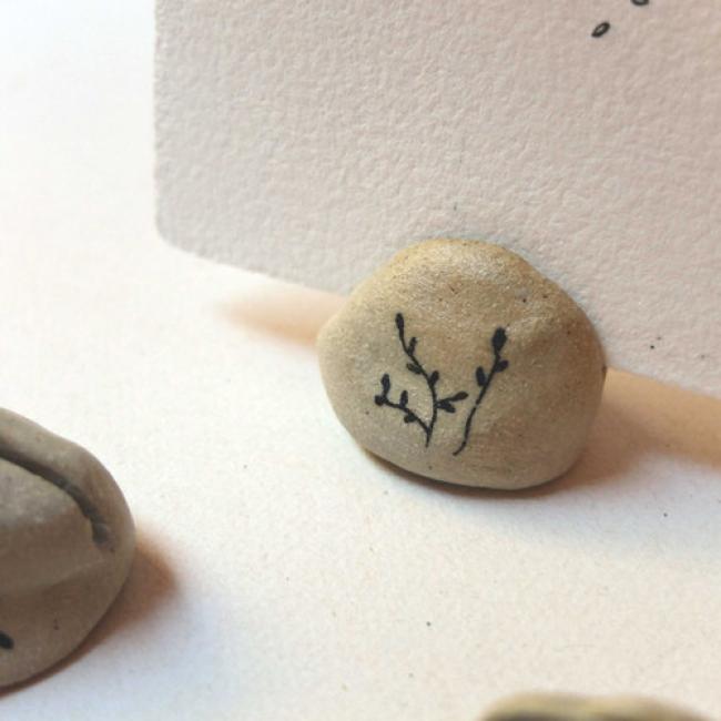 Support de carte en céramique - Branches