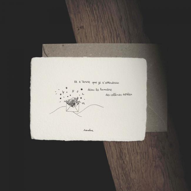 Carte " Je t'attendrais "