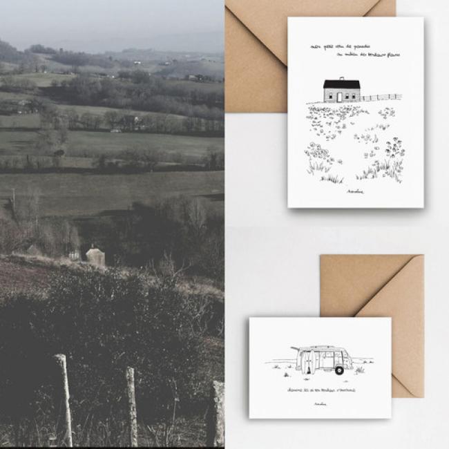 Lot de 10 cartes "Maisons Rêvées"