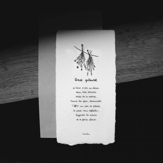 Carte " une pause "