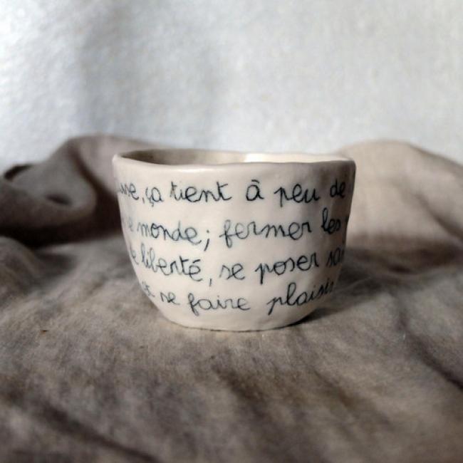 Tasse porcelaine - Une pause