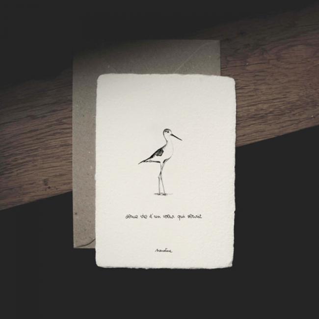 Carte " Rebecca la grue "