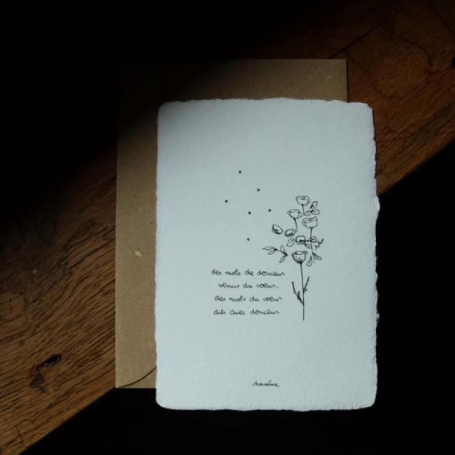 Carte " Mots de douceur "