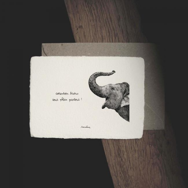 Carte " Léon l'éléphant "