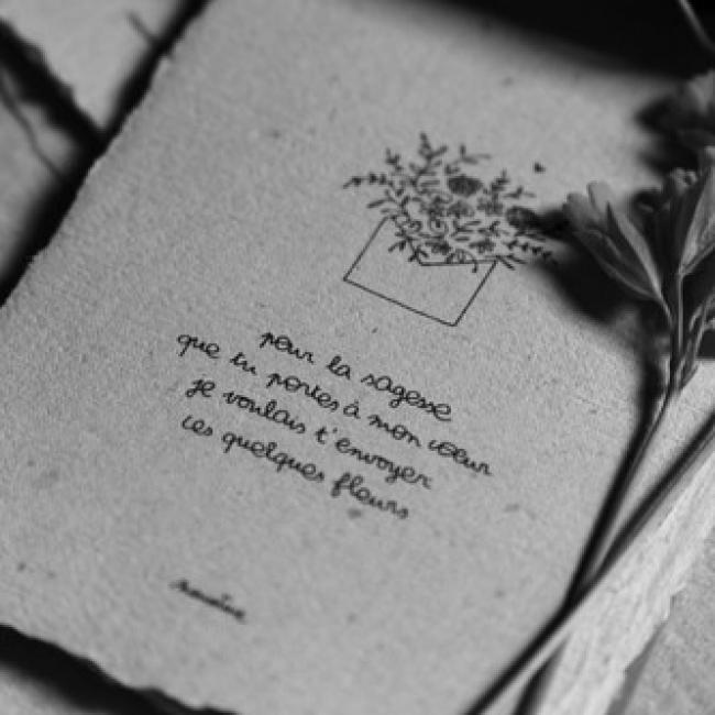 Carte " Sagesse de coeur"