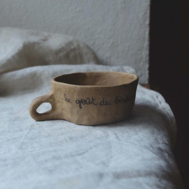 Tasse anse grès - Le goût du bonheur