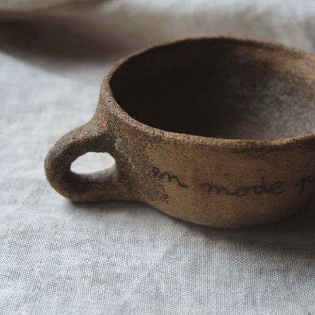 Tasse anse grès - Mode pause