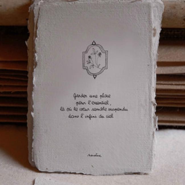 Carte artisanale po&eacute;tique  |  L'infini du ciel