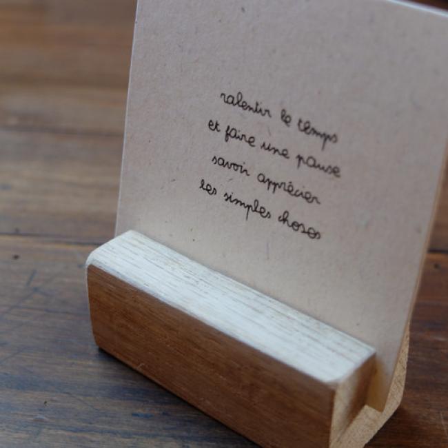 Collaboration | Supports de cartes bois