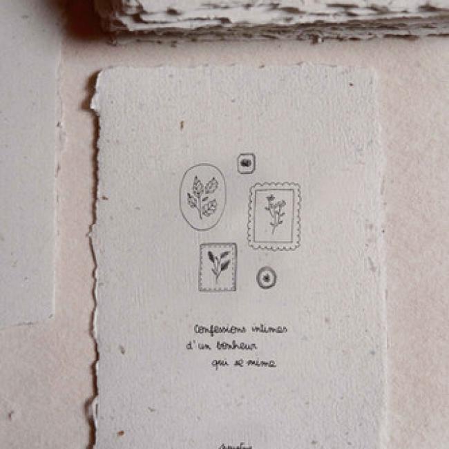Carte artisanale po&eacute;tique  |  Confessions intimes