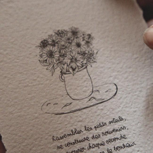 Carte artisanale po&eacute;tique | Petits soleils