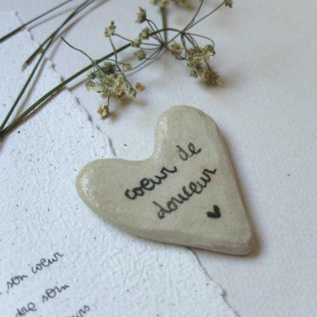 Coeur en céramique - Coeur de douceur
