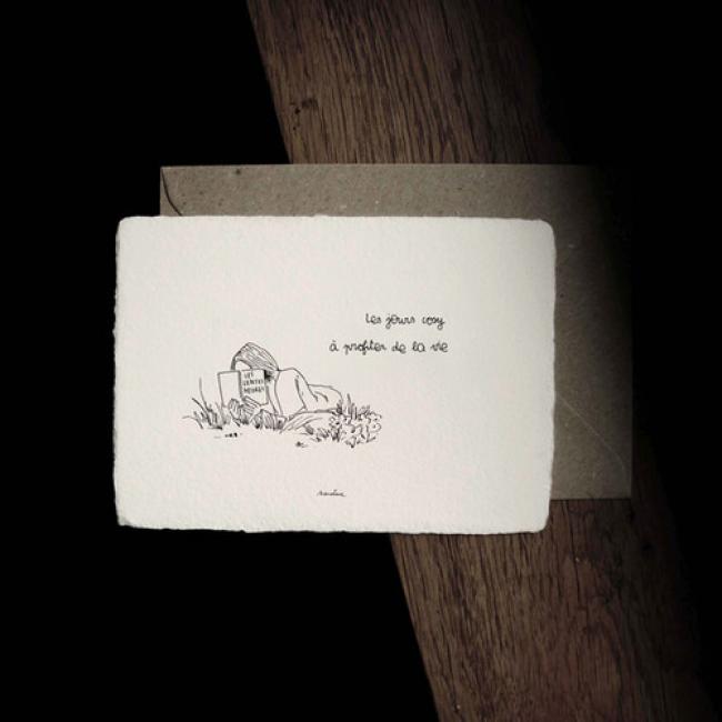Carte artisanale po&eacute;tique  |  Les jours cosy