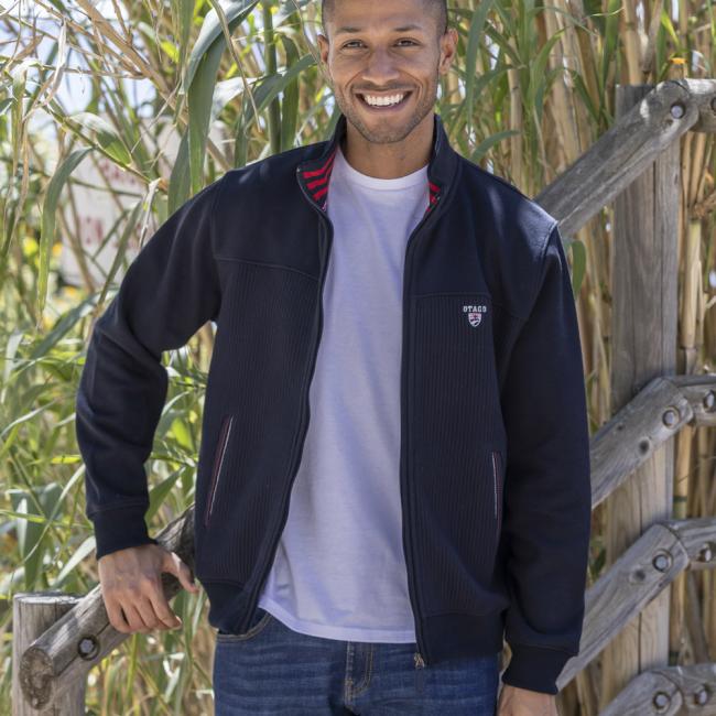 24SW2 SWEAT ZIP OTAGO BLEU MARINE