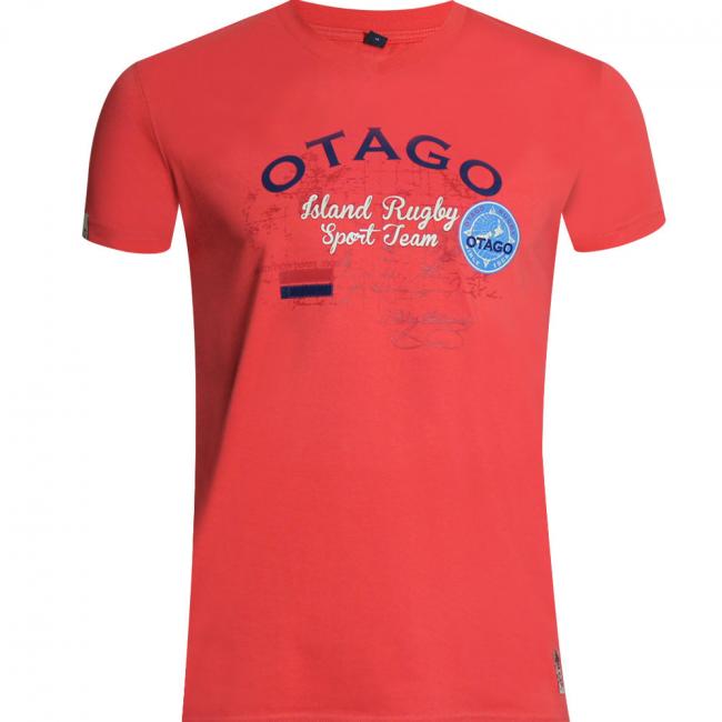 BURNS WORLDY TEE SHIRT OTAGO FRAMBOISE