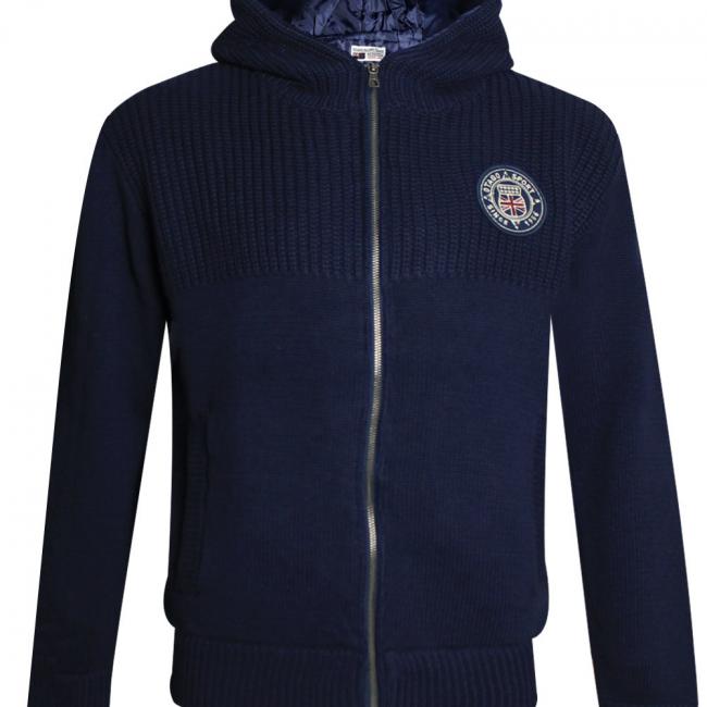 25 STEEVE GILET ZIP CAPUCHE OTAGO BLEU MARINE