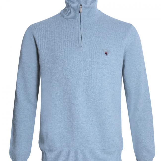 25 BUENOS AIRES PULL COL ZIP OTAGO BLEU CIEL