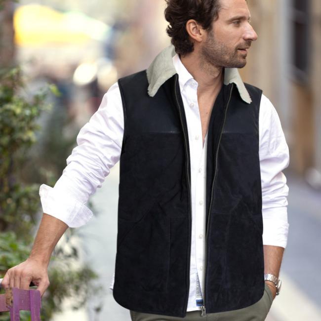 24 CUIR LUCKY OTAGO BLEU MARINE