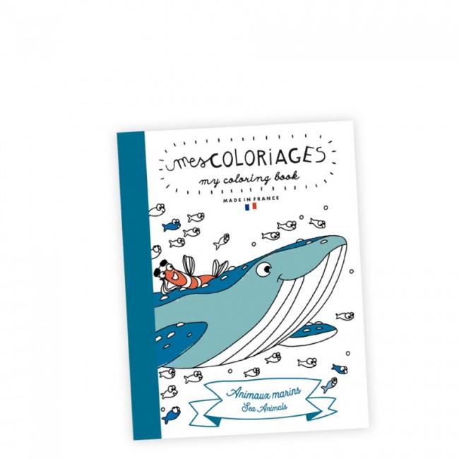 Carnet de coloriage animaux marins