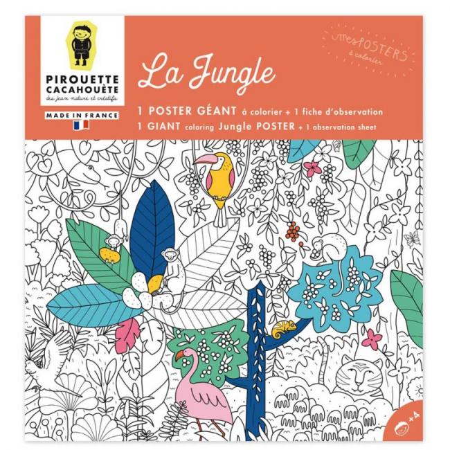 Poster à colorier JUNGLE