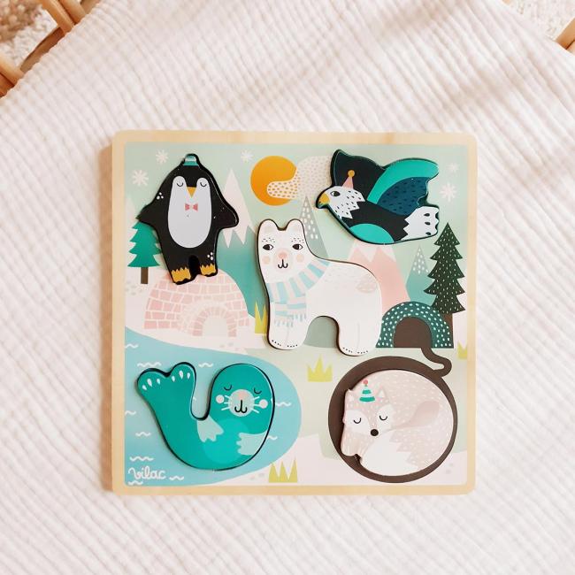 Puzzle tactile d&rsquo;hiver