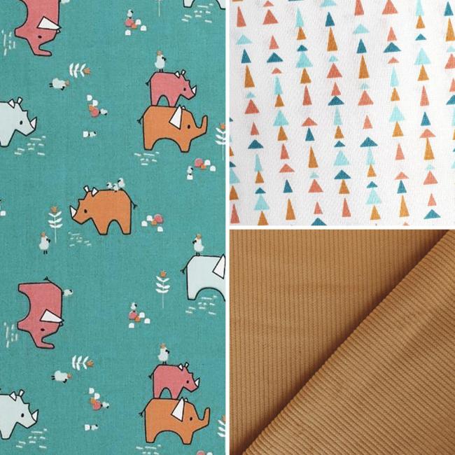 Coussin Plaid – Th&egrave;me &laquo;&nbsp;Petits rhinos&nbsp;&raquo;