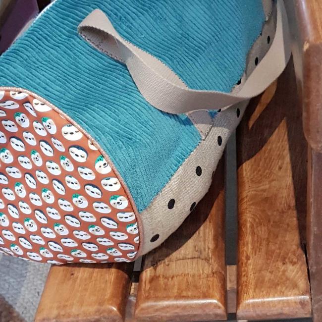 Sac Polochon velours &#8211; Petits paresseux