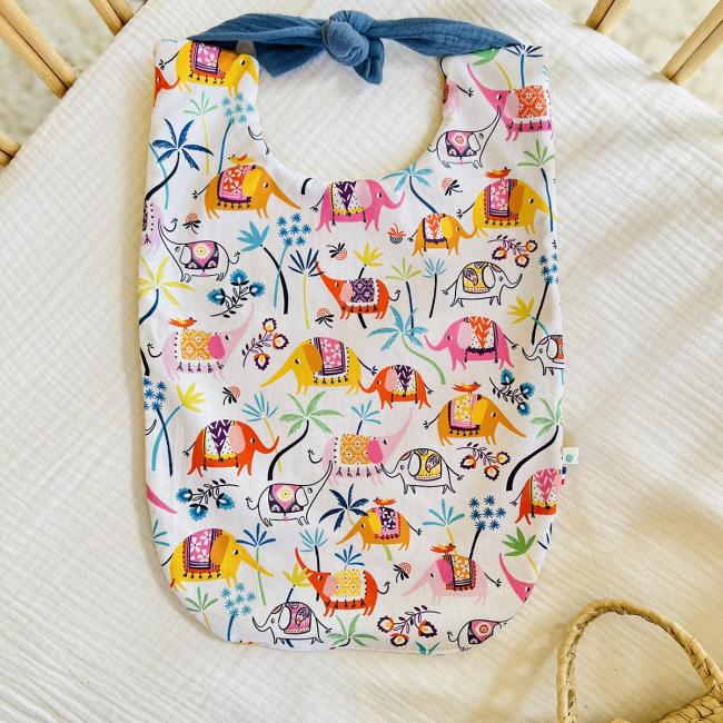 Le grand bavoir Voyage d&rsquo;El&eacute;phants