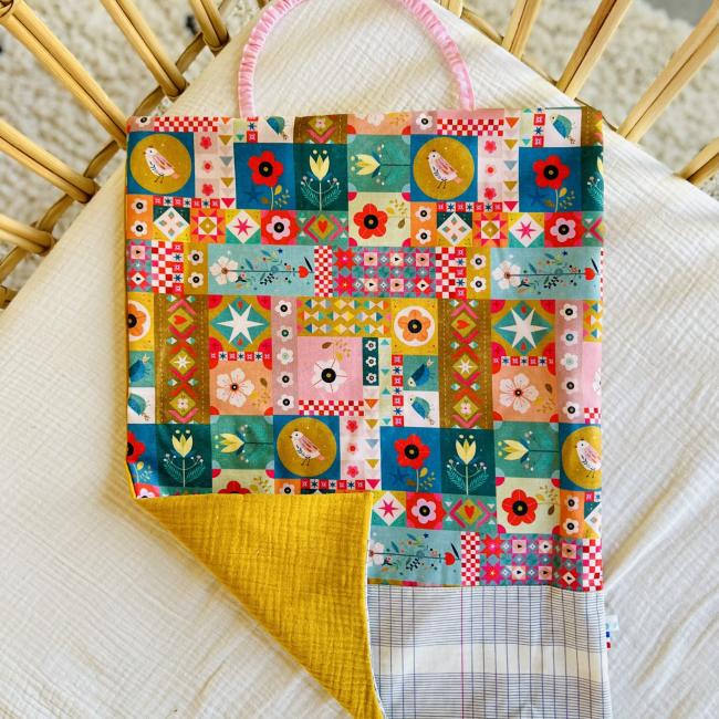 Serviette Elastique Mon Patchwork Fleuri