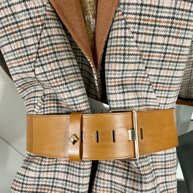 Ceinture large La Honoré Camel
