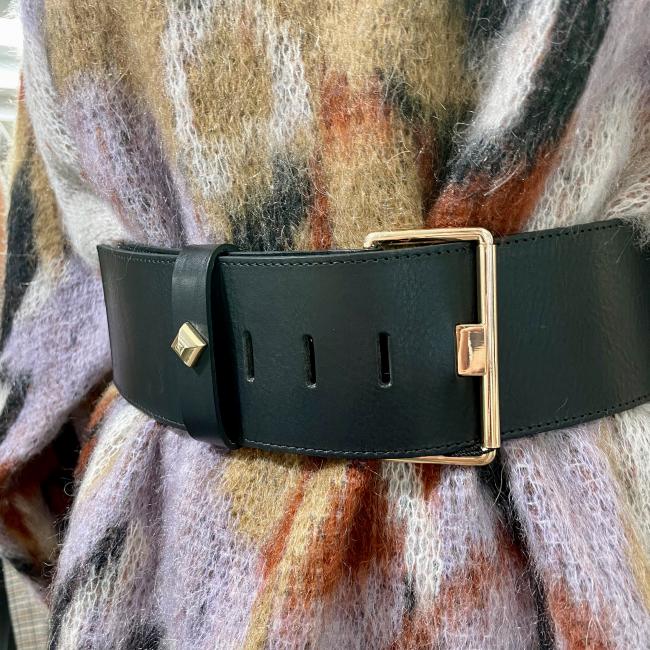 Ceinture large La Honoré noire 