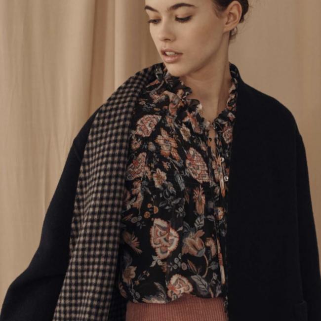 Blouse Naomie Charcoal Tropical Louise Misha