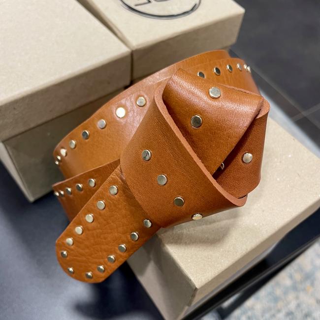 Ceinture Renard clous Camel ou noir